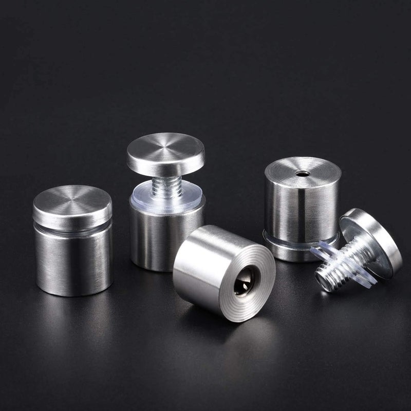 Pelopy 8 Pcs Sign Standoff Screws Advertising Screws Stainless Steel Wall Standoff Mounts Glass Acrylic Nail(1 x 1 Inch) - Image 4