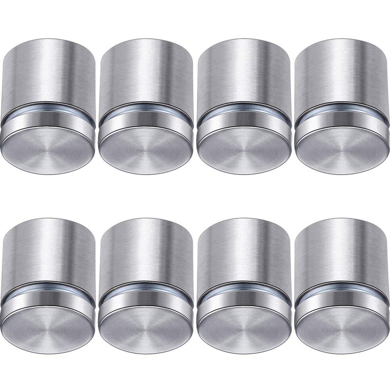 Pelopy 8 Pcs Sign Standoff Screws Advertising Screws Stainless Steel Wall Standoff Mounts Glass Acrylic Nail(1 x 1 Inch) - Image 1