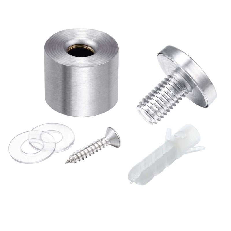 Pelopy 8 Pcs Sign Standoff Screws Advertising Screws Stainless Steel Wall Standoff Mounts Glass Acrylic Nail(1 x 1 Inch) - Image 5