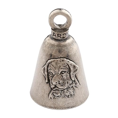Guardian Bell Labrador Good Luck Bell w/Keyring & Black Velvet Gift Bag | Motorcycle Bell | Lead-Free Pewter | Made in USA - Image 1
