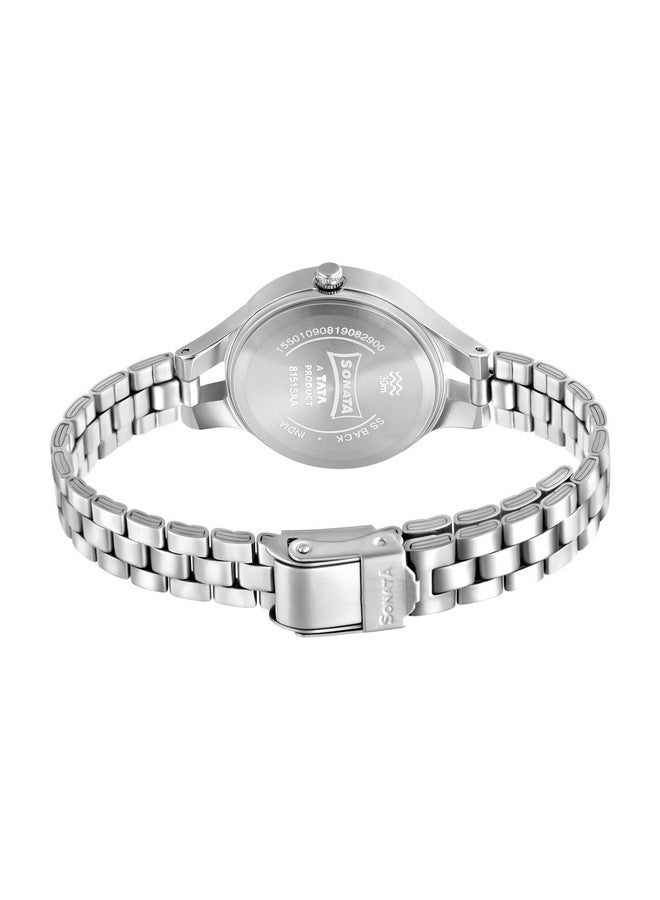 Sonata Workwear Black Dial Women Watch with Stainless Steel Strap-NS8151SM07 - Image 4