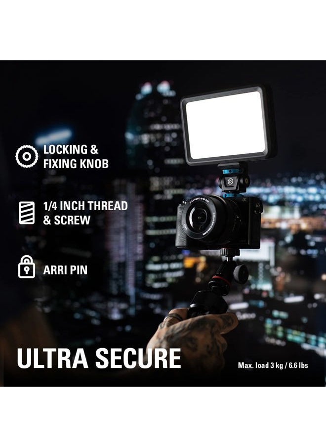 elgato Cold Shoe – Adjustable ¼ inch Thread Mount for Lights, Off-Camera Flash, Microphones, Compatible with Key Light Mini, Light Stands, tripods, Perfect for Photo and Video Studio Production  - Image 4