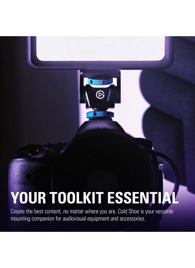elgato Cold Shoe – Adjustable ¼ inch Thread Mount for Lights, Off-Camera Flash, Microphones, Compatible with Key Light Mini, Light Stands, tripods, Perfect for Photo and Video Studio Production  - Image 2