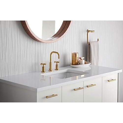 Kohler 14406-3-SN Purist® Widespread Bathroom Sink Faucet with Cross Handles, 1.2 gpm, Vibrant Polished Nickel - Image 2