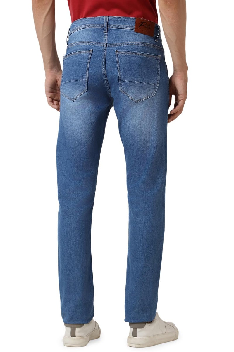 Peter England Men's Classic Tapered Stretchable Mid Rise Twill Jeans - Image 3