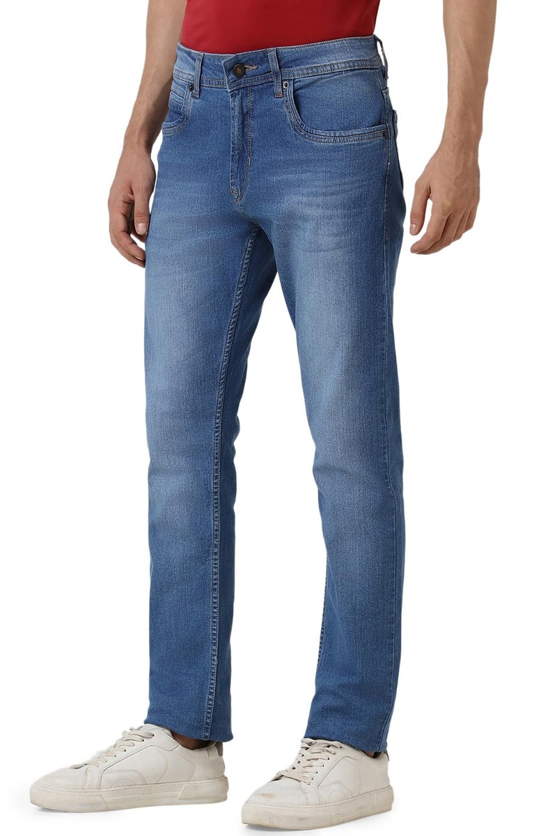 Peter England Men's Classic Tapered Stretchable Mid Rise Twill Jeans - Image 2