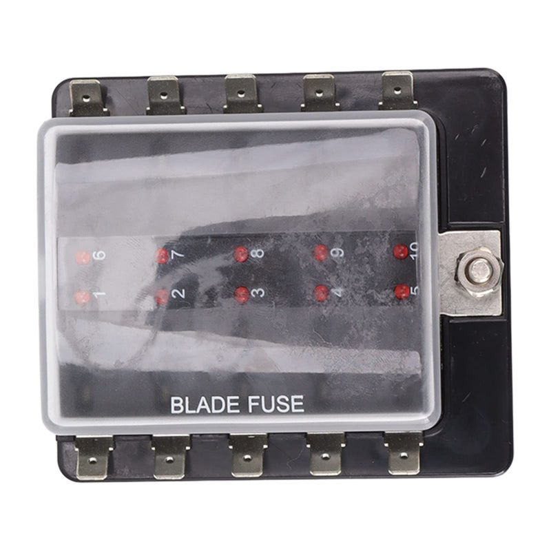 10 طريقة صندوق فيوز ATO ATC مع مؤشر LED للسيارة والقارب والدراجة النارية - Image 3