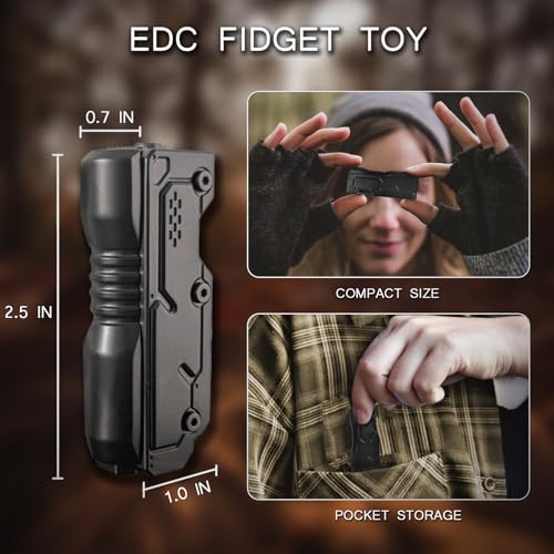 HIDEDC Machine Soul Fidget Slider Metal Fidget Toys EDC Fidget Toy Stress Relief Toy for Adults ADHD Anxiety Relief Mens Gadgets for Office Home and Travel Black - Image 5