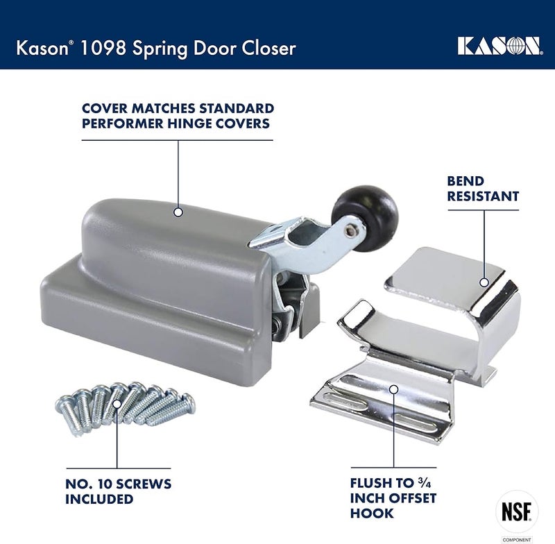 Kason 109800004 باب ذو آلية إغلاق بنابض مثبت، ارتفاع 9 بوصات، عرض 9 بوصات، طول 7 بوصات. - Image 2