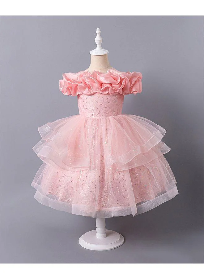 Mark & Mia Mark & Mia Off Shoulder Multi Layered Dress - Pink