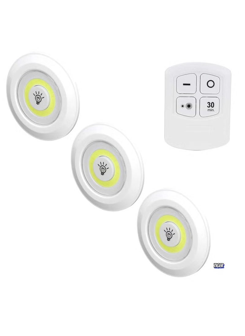 LED COB Night Light - 3 Pcs LED Night Light with Remote Control, Battery Powered Wireless LED Disc Lamp, Dimmable Night Light, Perfect for Bedroom, Hallway, and Living Room - pzsku/Z9640333B3DB56C0E7A78Z/45/_/1740574868/62d3a363-de7c-485e-b3ad-4f6ee593b0d7