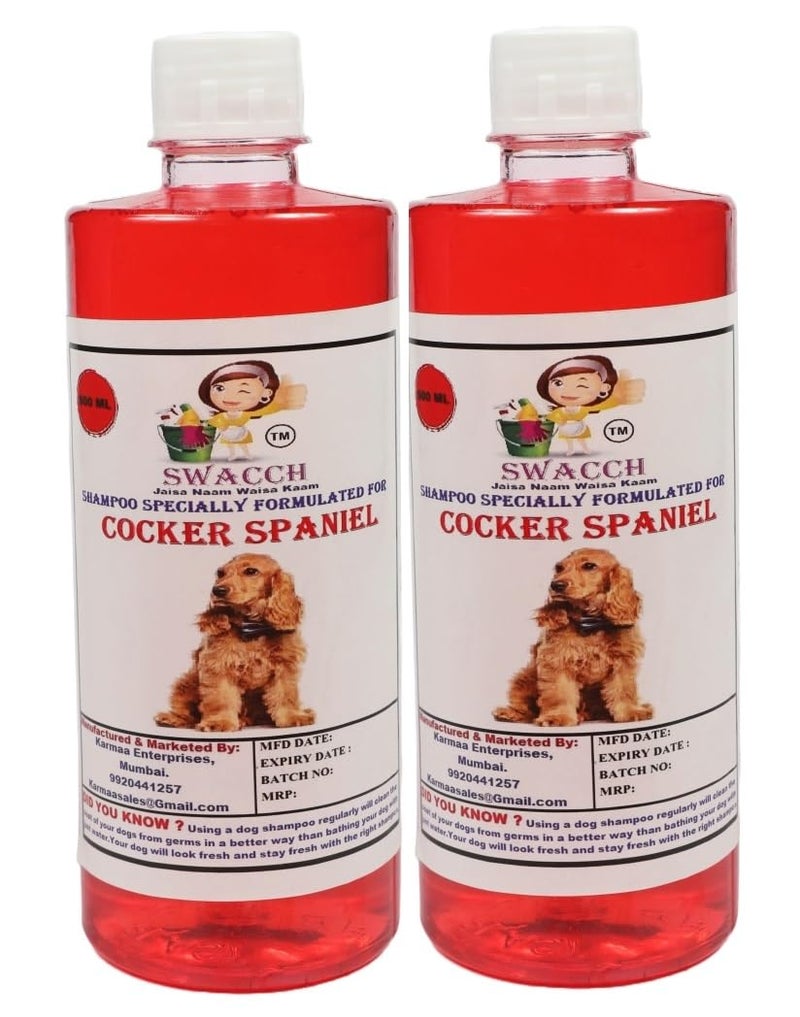 swacch Shampoo | Puppy Safe Shampoo | Cocker Sapniel Dog Shampoo (500ml) (Pack of 2) Strawberry + Small White Bone | Dog Chew Bones | Teething chew Toy|Dental Teething | Combo Pack - Image 2