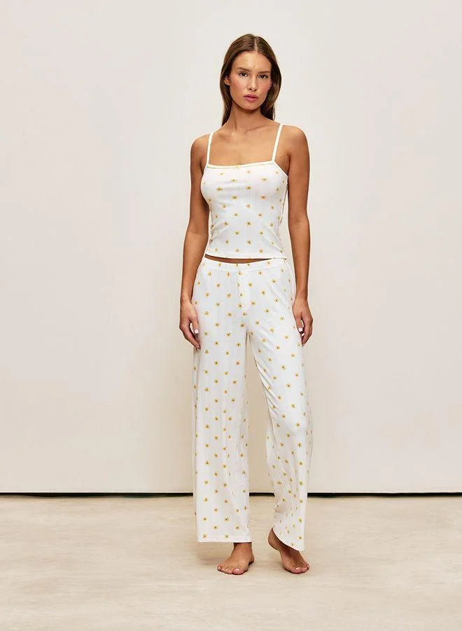 Undiz Printed sunflower tank top