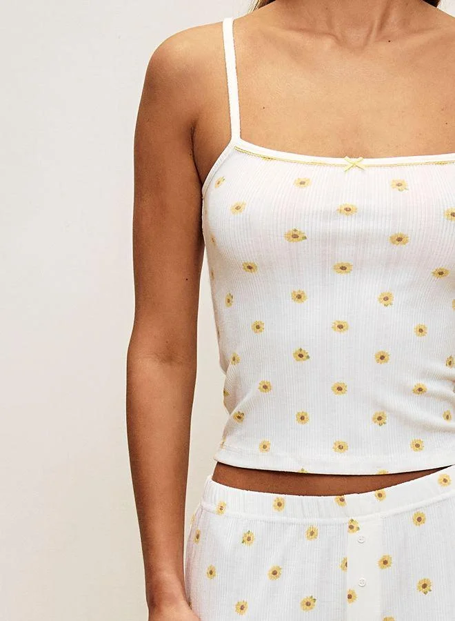 Undiz Printed sunflower tank top