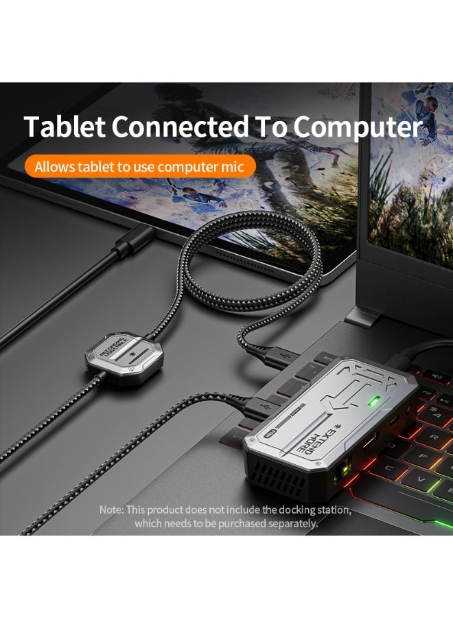 Plextone U10 USB Audio Recording Cable for Live Streaming Games from Mobile to PC. Cable length: 150cm. Non-slip and bend-resistant. - Image 3