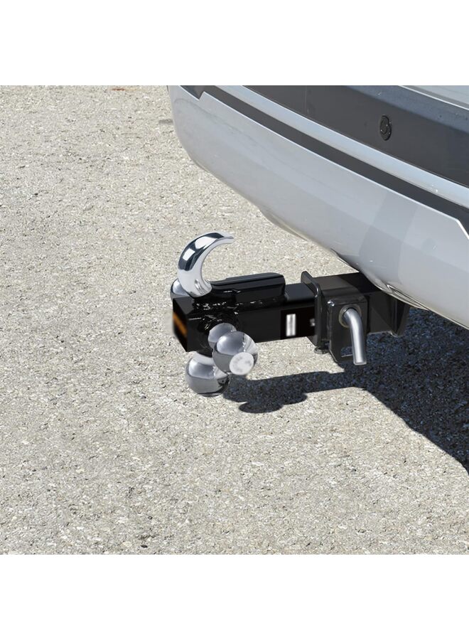 Trailer Hitch Tri-Ball Mount with Hook & Pin, Trailer Ball Size 1-7/8", 2" and 2-5/16", Fit 2 Inch Hitch Receiver, 2/3 in 1 Ball Truck Hitch, Tow Hitch - Image 5