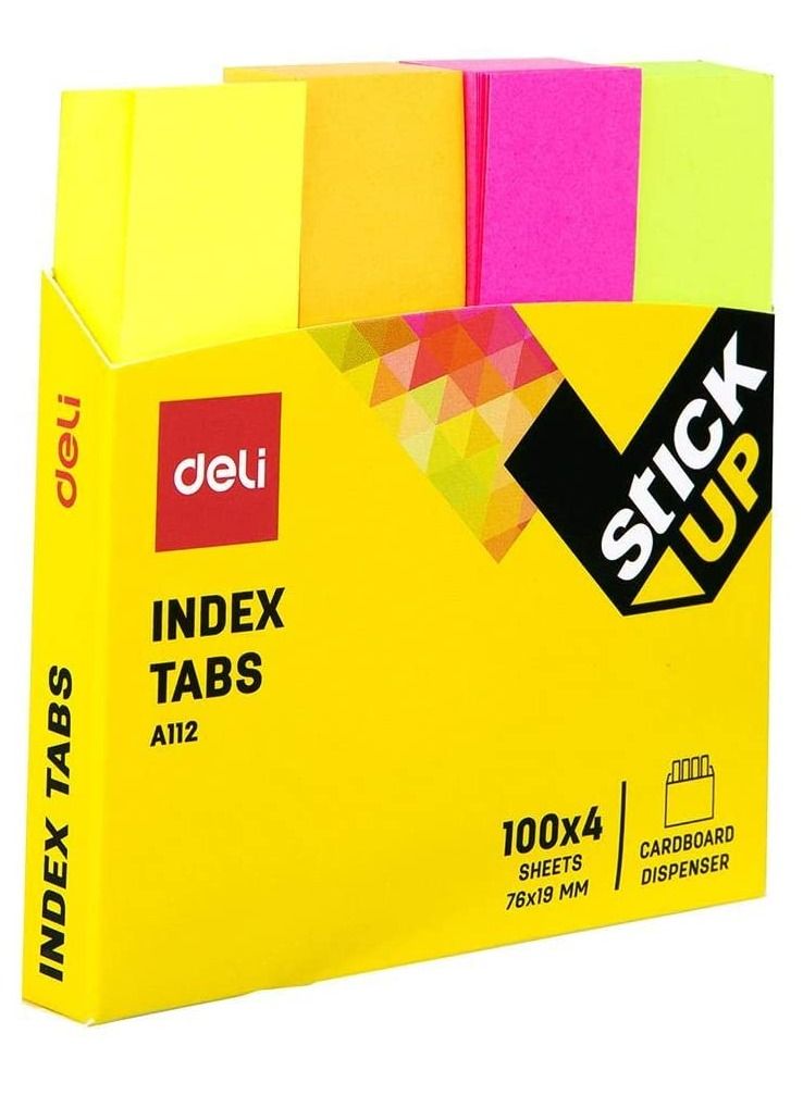 Deli 2-Pack Index Tab 76x19mm Size Multicolour - Image 2