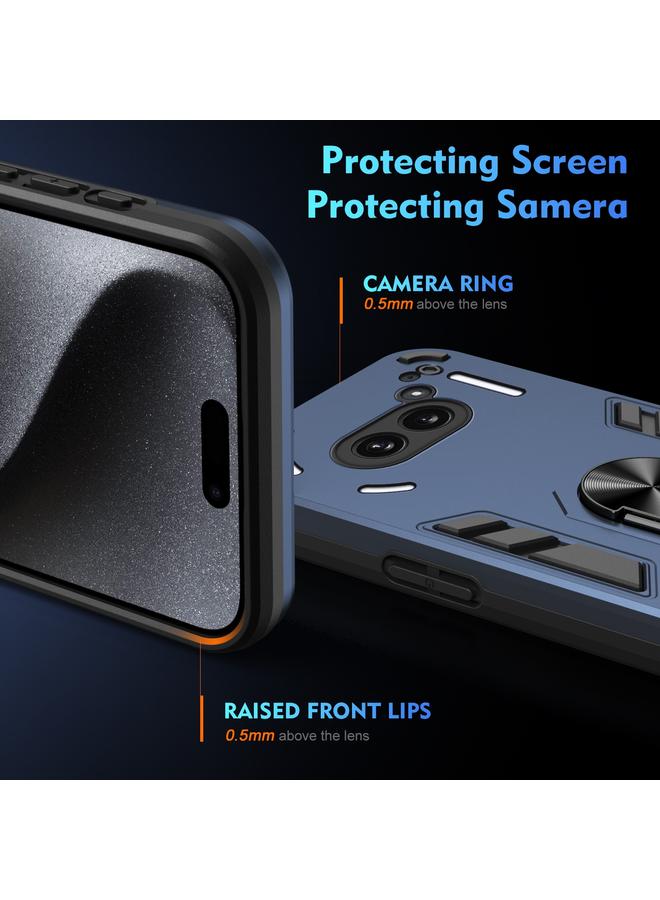 S-TOP Case For Nothing Phone 2a Shockproof Metal Ring Holder Phone Case - Image 3