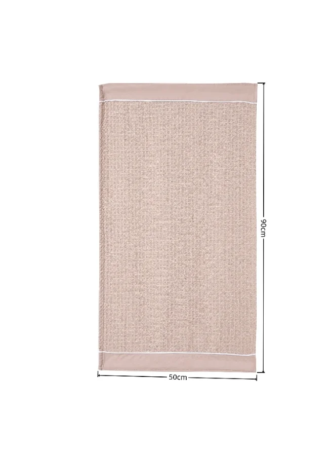دوناتيلا مناشف يد (عبوة من قطعتين، 50 × 90 سم) – مايكروفايبر 310 GSM بنسيج وافل – فائقة النعومة وعالية الامتصاص وسريعة الجفاف، خفيفة الوزن بلون سادة للحمام، الجيم، السبا والسفر.