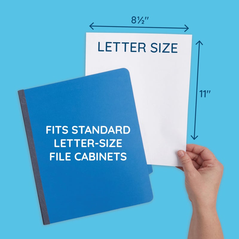 Blue Summit Supplies 10 Blue Classification Folders with Dividers - Employee Personnel File Folders â€“ 2'' Tyvek with Two Prong File Folders for Medical, Law Files - Pressboard Classification Folders 2 Dividers Letter Size - Image 3