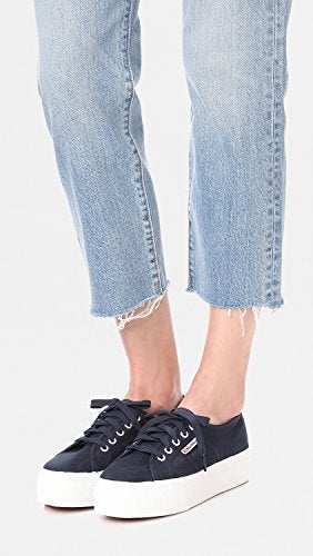 Superga womens 2790 Platform Sneaker, Navy, 8 US - Image 4