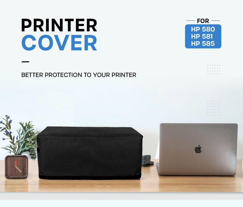 Crasome Dust & Water Proof Printer Cover for HP Smart Tank All-in-One 580 / 581 / 584 / 585 (Black) - Image 2