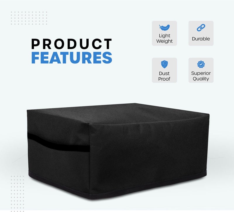 Crasome Dust & Water Proof Printer Cover for HP Smart Tank All-in-One 580 / 581 / 584 / 585 (Black) - Image 3