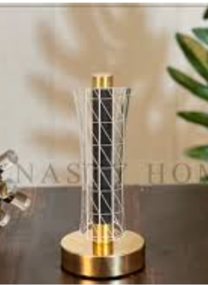 هابي لايت - أبجورة ليد عمود بتصميم عصري مع قاعدة ذهبية - Image 1