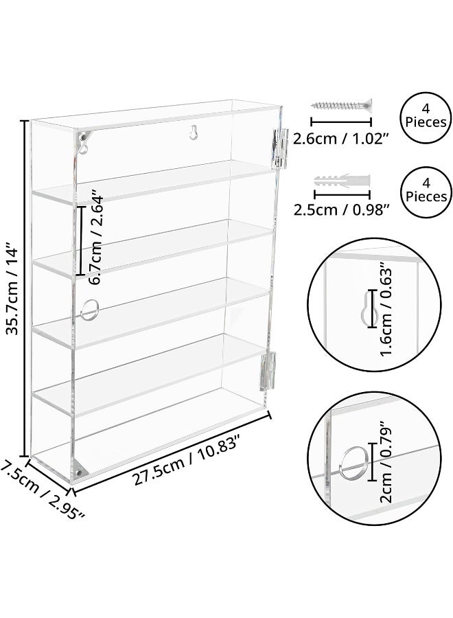 TPGP 5-Tier Clear Acrylic Wall Display Case - Image 2