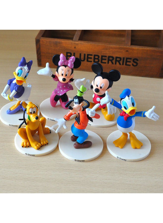 Cute Cartoon Animation Surrounding Mickey Minnie Donald Duck Goofy Hand Doll Model Decorative Toy Small Gift-Color:Minnie + Mickey  - Image 2
