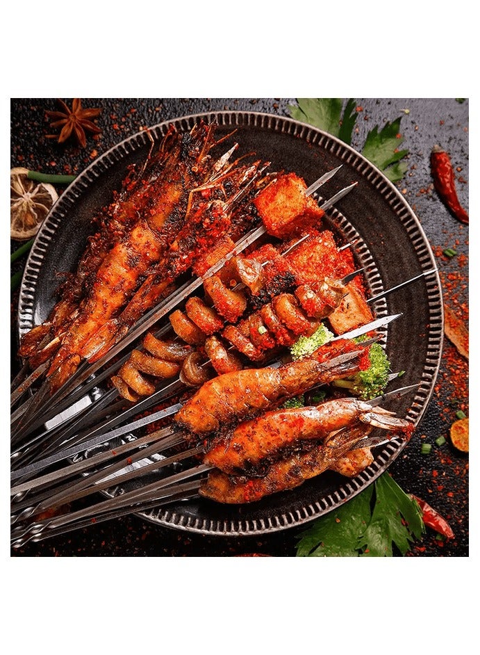 هومستر 50 قطعة من قطع الصلب المقاوم للصدأ مع 1 أنبوب تخزين، قابلة لإعادة الاستخدام وسهلة التنظيف لأطراف الشواء في الهواء الطلق والداخل - Image 2