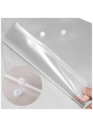 30 Pieces A4 Document Bags with Snap Button Closure, Clear Plastic Poly Envelopes Organizers, Waterproof Transparent File Folder Bags for Office, Home, School, Stationery - view 5