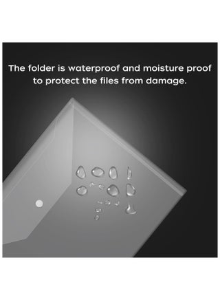 30 Pieces A4 Document Bags with Snap Button Closure, Clear Plastic Poly Envelopes Organizers, Waterproof Transparent File Folder Bags for Office, Home, School, Stationery - view 4