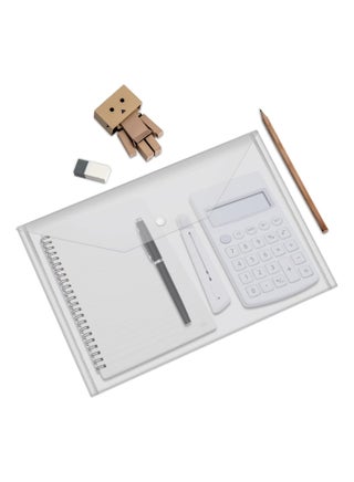 30 Pieces A4 Document Bags with Snap Button Closure, Clear Plastic Poly Envelopes Organizers, Waterproof Transparent File Folder Bags for Office, Home, School, Stationery - view 2