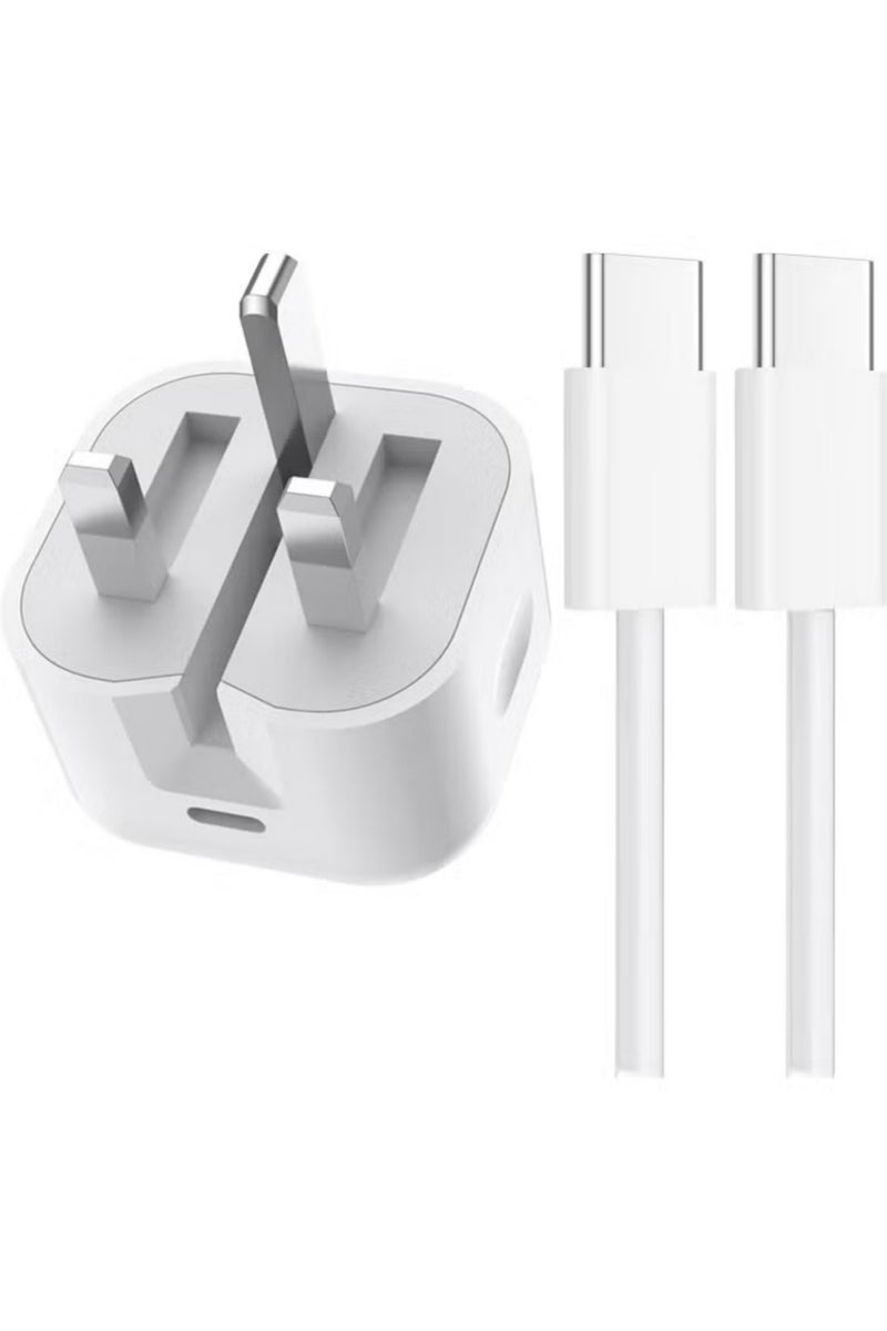 iPhone 15 Pro Max Charger With USB C Port 35 Watt with 1M iPhone Fast Charging Cord Type C to C for iPhone 15 Pro max/15 Pro/15 plus/15, Samsung S24 and all USB C mobiles / Tabs - Image 1