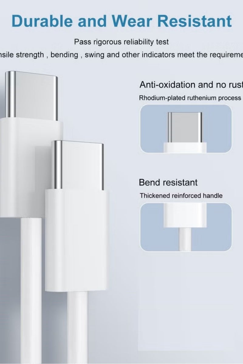 iPhone 15 Pro Max Charger With USB C Port 35 Watt with 1M iPhone Fast Charging Cord Type C to C for iPhone 15 Pro max/15 Pro/15 plus/15, Samsung S24 and all USB C mobiles / Tabs - Image 2