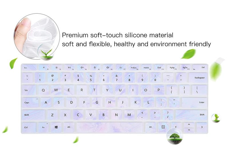 imComor Keyboard Cover Skin for 2020 2021 Microsoft Surface Pro 7/ Surface Pro 6 2019 2018/ Surface Pro 5 2017/ Surface Pro 4 Keyboard Cover Skin Protector, Surface Pro 12.3 Accessories, Marble (US Layout) - Image 4