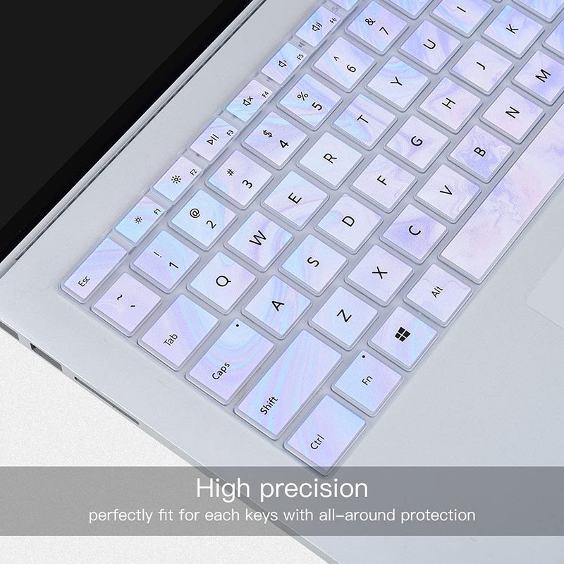 imComor Keyboard Cover Skin for 2020 2021 Microsoft Surface Pro 7/ Surface Pro 6 2019 2018/ Surface Pro 5 2017/ Surface Pro 4 Keyboard Cover Skin Protector, Surface Pro 12.3 Accessories, Marble (US Layout) - Image 2