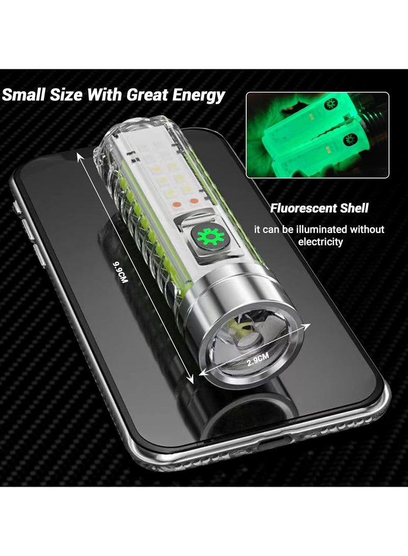 Small Flashlight Powerful - 1500mAh 3000 Lumens Rechargeable Flashlights with 8 Light Modes, Waterproof Magnetic Handheld Flashlights for Emergencies, Camping, Hiking - Image 3