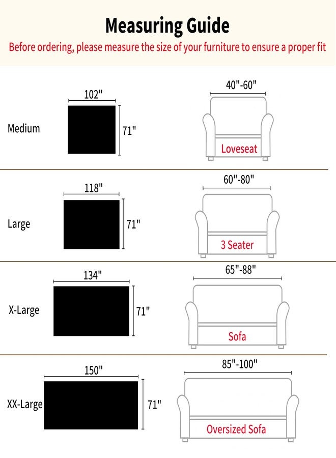 WEYOND Chenille Couch Cover Pet Friendly, Sofa Cover Washable, Reversible Sofa Slipcover for Sectional Sofa, Loveseat, 2 or 3 Cushion Couch, Corner Sofa, Futon Cover (71" X 118", Black) - Image 4