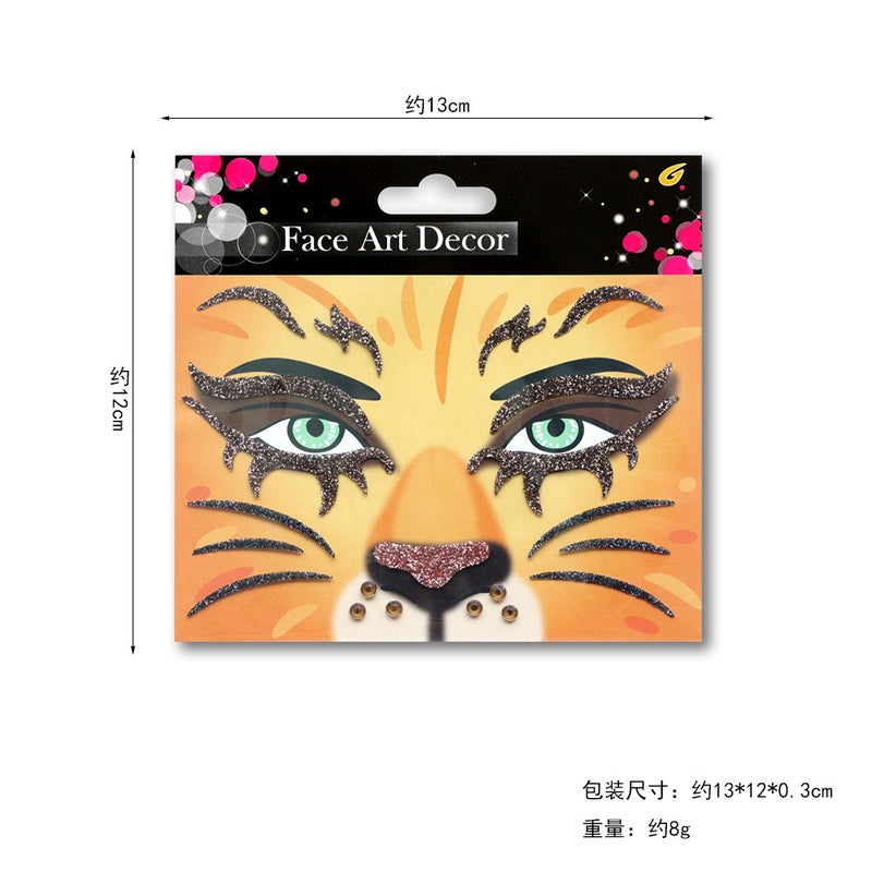 Generic Halloween Lion Headband Costume Party Prop Lion Face Sticker