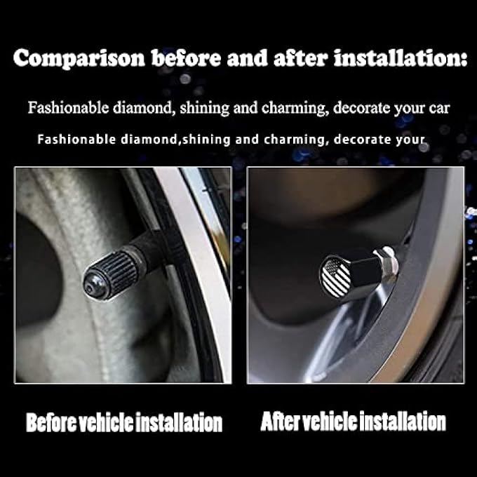 rayihni Truck Car Antenna with Valve Stem Caps,Mast for GM Chevy Silverado 1500 2500 3500 HD Avalanche Ford F150 F250 F350 Denali Heavy Duty Pickup Trucks Accessories (Matte Black) - Image 3