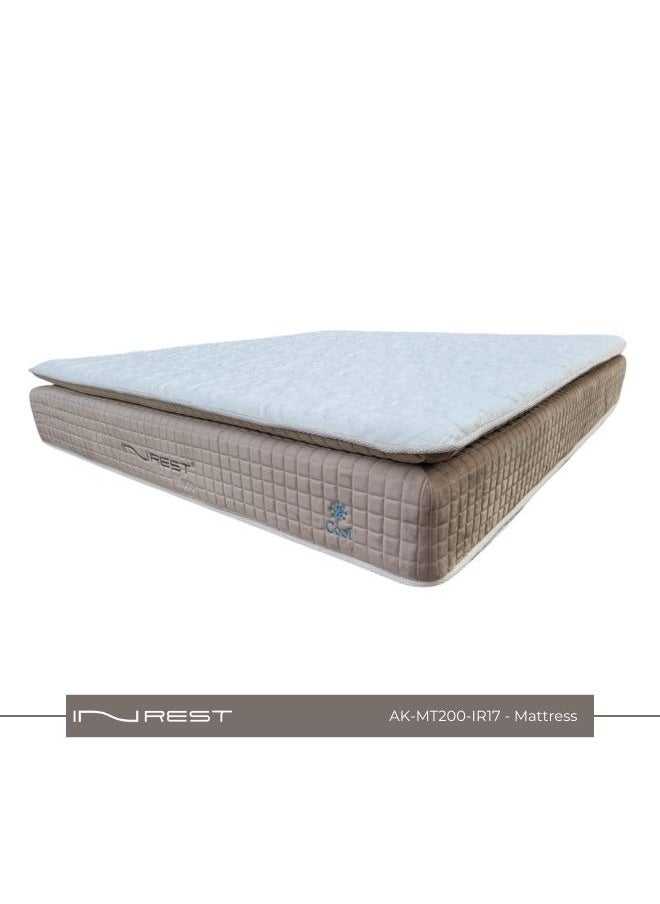 Inrest Home - INREST 17 Hotel-Grade Medical Mattress - King Size 200*200 cm, with Ultra-Soft Comfort Layer and 8 cm Pillow Top Memory Foam, Cooling Fabric for a Peaceful Sleep - Advanced Pocket Spring System, Foam Edge Support to Prevent Vibration, with 5-Year Sagging Warranty - Image 1