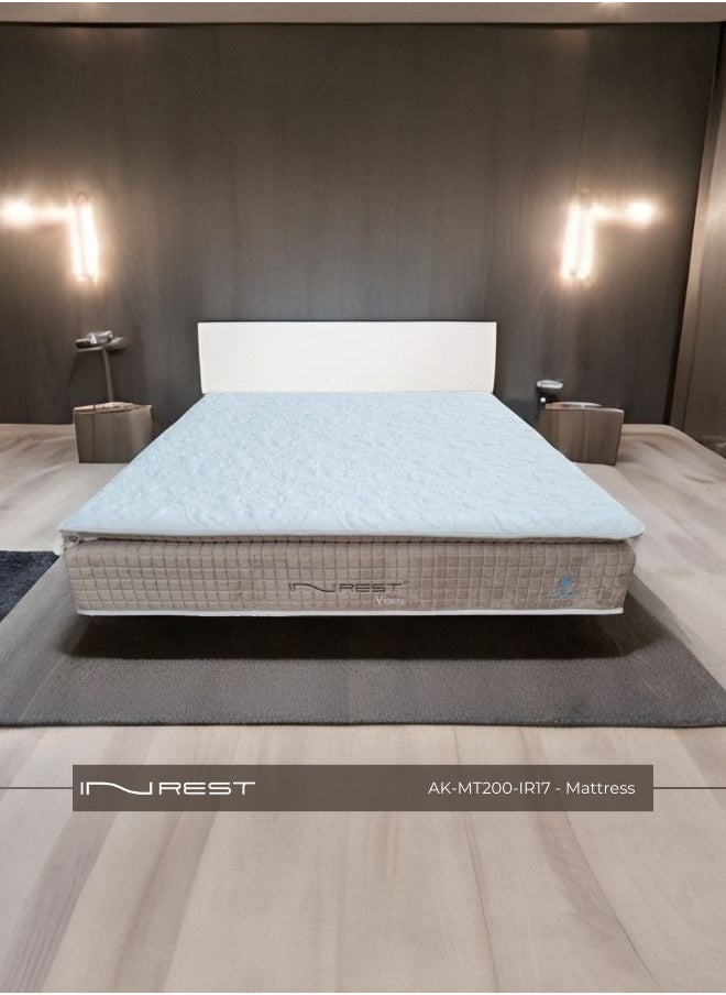 Inrest Home - INREST 17 Hotel-Grade Medical Mattress - King Size 200*200 cm, with Ultra-Soft Comfort Layer and 8 cm Pillow Top Memory Foam, Cooling Fabric for a Peaceful Sleep - Advanced Pocket Spring System, Foam Edge Support to Prevent Vibration, with 5-Year Sagging Warranty - Image 1