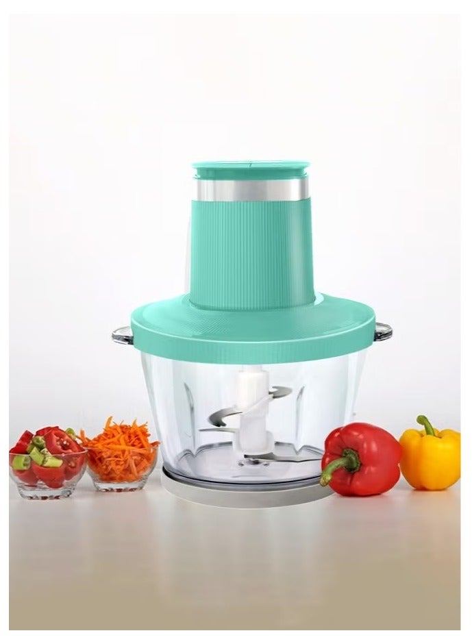 كولن مفرمة خضروات سعة 2 لتر وقوة 350 واط، خضراء - Image 2