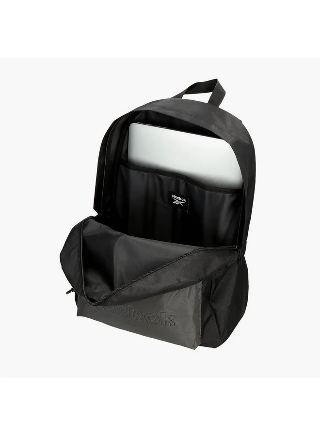 Reebok  Logo Print School Backpack with Adjustable Straps and Zip Closure - 38x19x43 cm  | Best Price UAE
