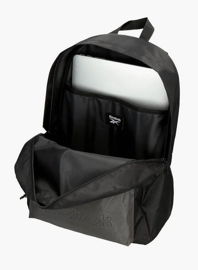Reebok  Logo Print School Backpack With Adjustable Straps And Zip Closure - 38X19X43 Cm  | Best Price UAE
