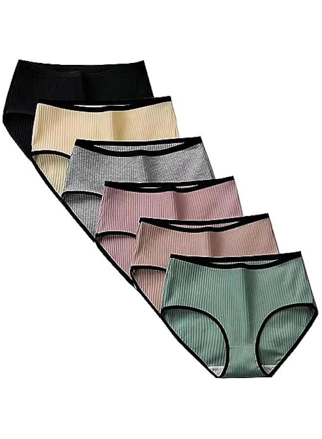 Teen Girls Cotton Underwear 6 Pack Comfort Lace Trim Briefs Panties - Image 1