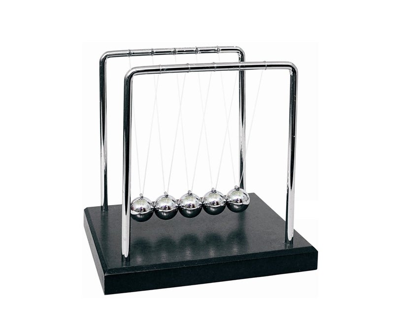 PowerTRC Newtons Cradle Balance Balls 7 1/4" | Science Physics Gadget | Desk Toys & Accessories - Image 2