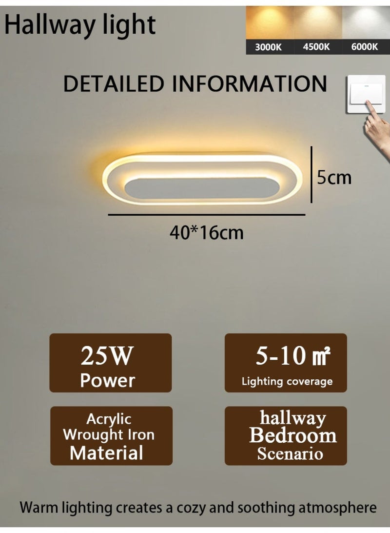 Modern Minimalist Oval Hallway Ceiling Light - Image 2